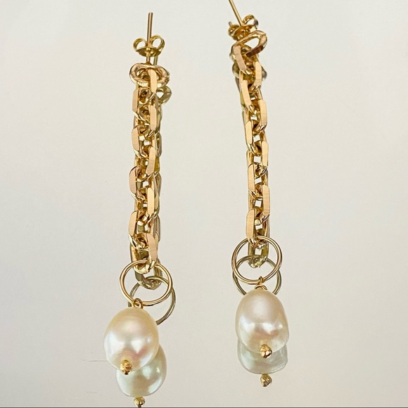 Gold Paper Clip Earrings - Picture 5 of 11